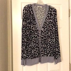 Zenana leopard print cardigan
